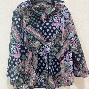 Ralph Lauren Paisley Shirt with Pink and Green Accents